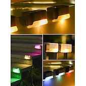 Недорогие Уличные светильники-5 шт. наружный солнечный светильник для террасы, балкона, двора, ступеней, садовой дорожки, ограждения, освещение для свадьбы, фестиваля, вечеринки, кемпинга, теплый белый цветной свет