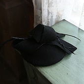 billige Partyhatter-Hatter Ull Bryllup Årgang Med Sløyfe Hodeplagg Hodeplagg