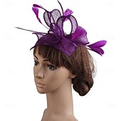 preiswerte Faszinator-Kopfstück Federn Sinamay Hochzeit Abendgesellschaft Elegant Hochzeit Mit Feder Kopfschmuck Kopfbedeckung