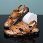 preiswerte Urlaubsandalen-Herrensandalen mit geprägten Details und gepolstertem Fußbett, ideal für lässige Outdoor-Aktivitäten
