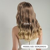 levne Syntetické trendy paruky-Syntetické paruky Loose Curl Velké vlny Vrstvený střih Hluboké rozdělení na stroji Paruka 20&quot; A1 Umělé vlasy Dámské Střední část Klasické Melírované vlasy Hnědá