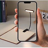 abordables Luces de lectura-1 lámpara de lectura con clip de carga para el ojo, sin parpadeo, 12 luces LED, luz de lectura nocturna para dormitorio, carga USB
