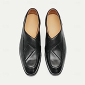 cheap Premium Leather Loafers-Men&#039;s Handmade Leather Loafers - Gray Cross Strap Slip-On Dress Shoes for Kentucky Derby, Business &amp; Formal Events