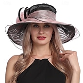 olcso Fascinatorok és kalapok-1950-es évek Retro Vintage Derby Kalap Egyházi Kalap Kentucky Derby Kalap Úrnő Nemes Asszony Női Valentin-napi Derby Ascot Lóverseny Fesztivál Felnőtt Kalap Tavasz  Nyár