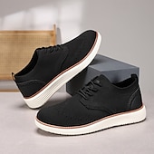 cheap Men&#039;s Sneakers-Men&#039;s Breathable Knit Brogue Sneakers - Casual Lace-Up Lightweight Shoes for Daily Wear &amp; Walking