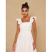 preiswerte Kleid-Retro Vintage Mittelalterlich Renaissance Midlänge Kleid Ausgestelltes Kleid Flattrige Ärmel Regentschaft inspiriert Damen Karneval Valentinstag Hochzeit Urlaub Alltagstauglich Erwachsene Kleid