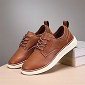 cheap Men&#039;s Sneakers-Men&#039;s Navy Blue Leather Oxford Shoes – Classic Lace-Up Dress Shoes for Business &amp; Formal Events