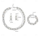 economico Parure di gioielli-Set di orecchini 1 Set Lega 1 Bracciale Orecchini Collana Per donna Lusso Parure di gioielli Per Festival