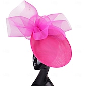 tanie fascynatory-Nakrycie Głowy Kapelusz Fedora Lnianą Na Ślub Urodziny Wieczorną Imprezę Herbatkę Wyścigi Konne Elegancki Vintage Uroczy Z Piórem Kwiatowym Nakryciem Głowy