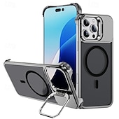 economico Cover per iPhone-telefono Custodia Per iPhone 16 Pro Max Plus iPhone 15 Pro Max Plus iPhone 14 13 12 Pro Max Plus Copertura Posteriore con Supporto Magnetico Supporta la Ricarica Wireless Retrò Metallo