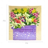 זול Party Supplies-1 יחידה כרטיס מוקפץ ליום האם שמח עם כרטיס פתק ומעטפה אמא הכי טובה אי פעם כרטיס ברכה תלת מימד פרחים פרפרים קופסא קופסא כרטיס מתנה הטובה ביותר לאמא אמא סבתא סבתא חורגת בת וומה