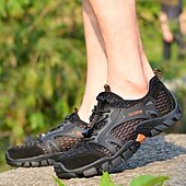baratos Ténis para Homem-calçados masculinos para caminhadas ao ar livre, malha respirável com sola durável, calçados confortáveis para trilhas