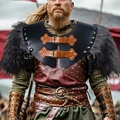 voordelige Pantser-Retro vintage Middeleeuws Renaissance Wapens en Harnassen Schouder Pantser Borstbeschermer Krijger Viking Kostuum Voor heren Viking Halloween Carnaval Prestatie Feest LARP Volwassenen Borstbeschermer