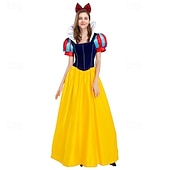 preiswerte Damenkostüme-Schnee und die sieben Freunde Prinzessin Fee Kleid Cosplay Kostüm Umhang Verkleiden for Damen Erwachsene Halloween Karneval Party Leistung