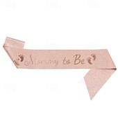 baratos Evento e suprimentos de festa-faixa de decoração para chá de bebê, sálvia &#039;futura mamãe&#039; &amp;Faixas para &quot;futuros pais&quot;, 5 cores com tecido brilhante, presente de maternidade para futuros pais&quot;