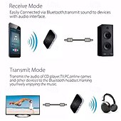 levne Bluetooth pomůcky-b6 bluetooth 5.0 vysílač přijímač 2v1 adaptér, bezdrátový audio adaptér aux 3,5mm jack rca stereo hudba do auta sluchátka reproduktor tv pc