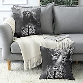 baratos Capa de almofada de férias-Capa de Almofada Decorativa de Páscoa Cruz Jesus 1PC Capa de Almofada Quadrada Macia para Quarto Sala de Estar Sofá Cadeira