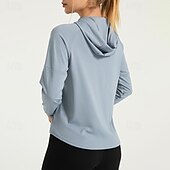 economico Tute da ginnastica-Per donna T-shirt da corsa Cerniera Tasche Manica lunga Felpa con cappuccio Informale Athleisure Traspirante Asciugatura rapida Allenamento in palestra Corsa Marcia abbigliamento sportivo
