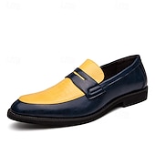 abordables Chaussures sans lacets &amp; mocassins-mocassins en similicuir rouge et blanc pour hommes - chaussures habillées bicolores élégantes pour les affaires et les événements spéciaux