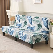 baratos Capa do sofá futon.-capa de sofá sem braços em tecido jacquard, capa de sofá para decoração de ano novo, protetor elástico, capa de banco