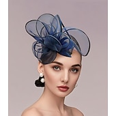 preiswerte Faszinator-Fascinators Netz Schleier Hut Pferderennen Damen Tag Hochzeit Mit Blütenkopfstück Kopfschmuck