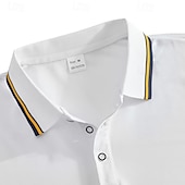 billige Klassisk poloskjorte for menn-Herre Golf skjorte Piké poloskjorter Virksomhet Avslappet Ribbet polokrage Kortermet Mote Grunnleggende Helfarge Knapper Sommer Vår &amp; Vinter Normal Mørkegrå Sjø blå Svart Hvit Lysegrønn Rød Golf