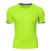 cheap Men&#039;s Casual T-shirts-Men&#039;s Tee Short Sleeve Shirt Tee Top Short Sleeve Crewneck Spring &amp; Summer Solid / Plain Color Fashion Designer Quick Dry Reflective Strip Vacation Street Going out Black White Red Top Tee for Men