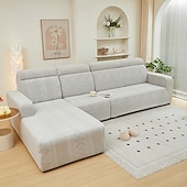cheap Sofa Cover-Elastic Jacquard Fabric Sofa Cover Stretch Couch Cover Sectional L Shape Sofa Slipcover Corner Case for Living Room 1/2/3/4 Seat