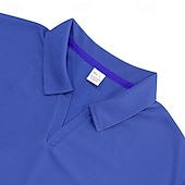 男性用 ワッフルポロシャツ ゴルフシャツ ビジネス カジュアル Vネック 半袖 ファッション ベーシック 純色 ボタン 夏 春 & 秋 レギュラー ブラック ホワイト ロイヤルブルー ライトグレー ベージュ ワッフルポロシャツ お買い得  メンズ クラシックポロ-男性用 ワッフルポロシャツ ゴルフシャツ ビジネス カジュアル Vネック 半袖 ファッション ベーシック 純色 ボタン 夏 春 & 秋 レギュラー ブラック ホワイト ロイヤルブルー ライトグレー ベージュ ワッフルポロシャツ