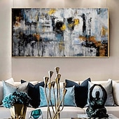 billiga Oljemålningar i popkonststil-handmålad akryl olimålning stor bild canvaskonst oljemålning oversize handmålning akryl modern målning canvas abstrakt oljemålning för sovrum kontor hotell väggdekoration