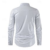 economico camicia da uomo con bottoni-Per uomo Camicia Camicia Estiva Camicia casual Camicia da Spiaggia Camicia con Bottoni Bianco Manica Lunga Semplice Bavero Vacanza Camicia hawaiana Bottonato Abbigliamento Poliestere Moda Casual