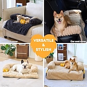 cheap Pet Sofa Cover-Pet Couch Cover for Sofa, Calming Dog Bed for Couch, Fluffy Plush Dog Couch Mat for Furniture Protector for Large Medium Small Dogs and Cats