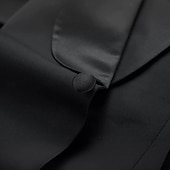 tanie Garnitury ślubne-Męskie garnitury na wesele garnitury na przyjęcia smokingi krawat czarny moda formalna jednolity kolor standardowy krój 2-częściowe jedno-butonowe