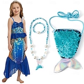 cheap Girls&#039; Costumes-The Little Mermaid Little Mermaid Princess Mermaid Dress Theme Party Costume Cosplay Movie Cosplay for Girls&#039; Kid&#039;s Carnival Masquerade Party Holiday