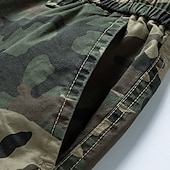 preiswerte Klassiker-Herren Cargo-Shorts Shorts mit Camouflage-Muster Shorts Sommershorts Kordelzug Elastischer Bund Mehrere Taschen Tarnung Komfort tragbar Knielang Outdoor Sport Täglich Mode Lässig Blau Khaki