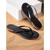 economico Infradito da Vacanza-infradito da donna con cinturino metallico – sandali da spiaggia minimalisti con suola ammortizzata, stile estivo casual per le vacanze, la piscina e l&#039;uso quotidiano