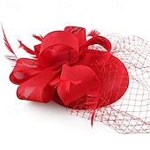 preiswerte Hochzeit Kopfschmuck-Kopfstück Sinamay Hochzeit Abendgesellschaft Elegant Hochzeit Mit Unifarbe Kopfschmuck Kopfbedeckung
