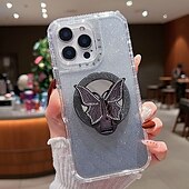 tanie Etui do iPhone&#039;ów-Etui na telefon dla iPhone 16e iPhone 16 Pro Max Plus iPhone 15 Pro Max Plus iPhone 14 13 12 Pro Max Plus etui tylnie z wsparciem stoiska lustro magnetyczne Retro TPU PC