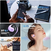 baratos Auriculares de Telefone &amp; Escritório-BY01 Fone de ouvido sem fio True TWS Gancho para Orelha Bluetooth 5.3 Estéreo O som ao Redor Cancelamento de ruído ambiental ENC para Apple Samsung Huawei Xiaomi MI Uso Diário Cooper Caminhada Celular
