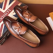 economico Semi-formale-scarpe derby kentucky marroni da uomo con dettaglio nappa - oxford in pelle lucida per eventi di corsa e occasioni formali
