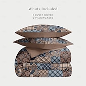 abordables 100% Coton-Housse de couette patchwork floral taille double ensemble de literie en coton ensembles de lit housse de couette couette douce légère avec 2 taies d&#039;oreiller pour l&#039;été le printemps