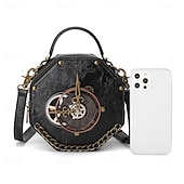 abordables Accessoires et plus-Punk &amp; Gothique Steampunk Sac Sac à Bandoulière Rivet Equipement Déguisement Femmes Halloween Carnaval Soirée Décontracté Quotidien LARP Adulte Sac