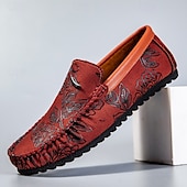 abordables Chaussures sans lacets &amp; mocassins-Mocassins brodés de fleurs pour hommes en daim jaune - des chaussures élégantes à enfiler parfaites pour les sorties décontractées et les événements artistiques
