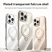 cheap iPhone Cases-Phone Case For iPhone 17 Pro Max 17 Air 16 15 Pro Max Back Cover with Stand Holder Magnetic Support Wireless Charging Retro PC