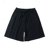 economico Fondamenti Falsi Essenziali-Per donna Finto cotone e lino Shorts Pantaloni Eleganti Pantaloncini Estivi Moda Corto Naturale Semplice Tasca Design con Coulisse Elastica All'aperto Confortevole All'aperto Vacanza Rosso Verde