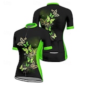 cheap Women&#039;s Jerseys-Women&#039;s Cycling Jersey Short Sleeve Bike Tee Tshirt Jersey with 3 Rear Pockets Mountain Bike MTB Breathable Quick Dry Anatomic Design Wicking Blue Fuchsia Orange Butterfly Sports Clothing Apparel