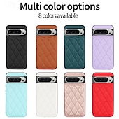 abordables Otras carcasas-teléfono Funda Para Google Píxel 9 Pro Pixel 9 Pro XL Pixel 8 Pro Pixel 8 Funda Trasera con Soporte Ranura para tarjetas Antigolpes Retro TPU Cuero de PU