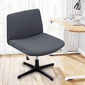billiga Stolsöverdrag-armlös stol överdrag 100 % vattentät armlös kontorsbord stolsöverdrag stickad jacquard modern fåfänga stolsöverdrag bred sits korsad stolsöverdrag mitt bak accent stolöverdrag