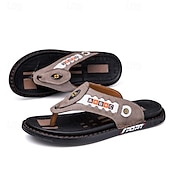 preiswerte Urlaubsandalen-Sportliche Flip-Flops aus Kunstleder für Herren mit sportlichem Logodetail – strapazierfähiges, lässiges Sommerschuhwerk für aktives Tragen