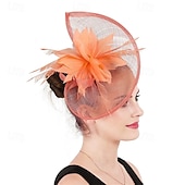 preiswerte Faszinator-Kopfstück Leinenoptik Federn Hochzeit Abendgesellschaft Elegant Hochzeit Mit Feder Kopfschmuck Kopfbedeckung